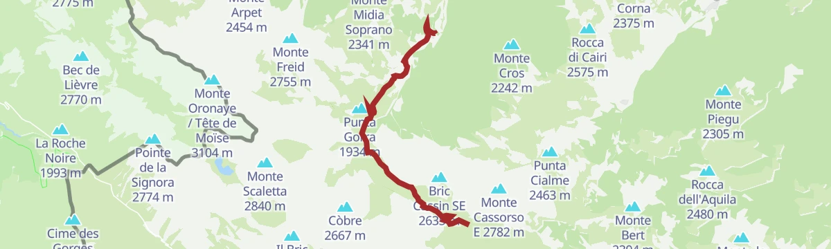 Route map: Percorsi Occitani: Tappa 10 Borgata Chialvetta